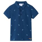 Tricou polo pentru copii, albastru închis, 104 GartenMobel Dekor