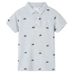 Tricou polo pentru copii,  gri melanj, 116 GartenMobel Dekor