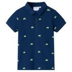 Tricou polo pentru copii, bleumarin, 116 GartenMobel Dekor