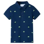 Tricou polo pentru copii, bleumarin, 116 GartenMobel Dekor