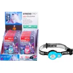 Lanternă frontală LED mini Strend Pro HeadLight 15 lm, albastru/roz, set 8 buc