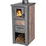Soba pe lemne Strend Pro LAVA Ceramic, mocca, 6,5 kW, Ø120 mm