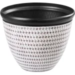 Ghiveci Strend Pro Marble, model marmură, 37x30 cm, maro