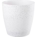 Ghiveci Strend Pro Stone alb, 35x35 cm, efect piatră, cu autoirigare