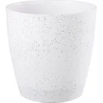 Ghiveci Strend Pro Stone alb, 35x35 cm, efect piatră, cu autoirigare