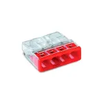 Conector derivație 4 poli pentru cablu masiv (monofilar) Flow 0,25–4 mm²