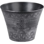 Ghiveci Strend Pro Flower 24,5x19,3 cm, argintiu cu efect metalizat