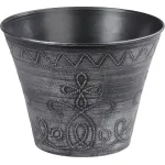 Ghiveci Strend Pro Flower 24,5x19,3 cm, argintiu cu efect metalizat