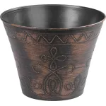 Ghiveci Strend Pro Flower auriu, efect metalic, 24,5x19,3 cm