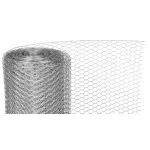 Plasă hexagonală zincată pentru grădină/voliere, 0,5x10 m, ochi 20 mm