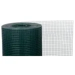 Plasă sudată PVC verde RAL 6005 0,5x5 m, ochi 12,7x12,7 mm