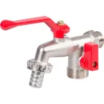 Robinet dublu de grădină Strend Pro 3/4"-3/4"-1/2" cu manetă