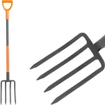 Furcă Strend Pro cu 4 dinți pentru fân/compost, mâner D, 120 cm