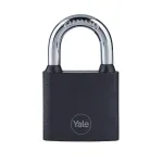 Lacat Yale 38 mm din otel, negru, cu arc intarit anti-taiere, 3 chei