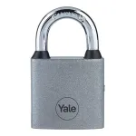 Lacăt Yale Y111S 50 mm din metal, arc întărit, argintiu, 3 chei