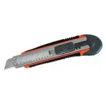 Cutter cauciucat 18 mm cu autoblocare, sina metalica si 3 lame incluse