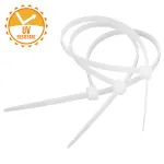 Coliere de plastic (fasete) rezistente UV 4,8 x 200 mm, albe – set 100 buc