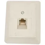 Priză ISDN 8P4C pentru telefonie/date, montaj aparent, alb