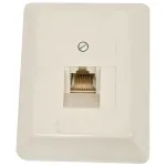Priză ISDN 8P8C (RJ45) pentru montaj pe perete, albă