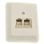 Priză ISDN dublă 8P4C, montaj aparent, pentru conexiuni telefonice