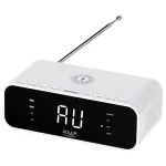 Radio cu ceas Adler AD 1192 alb, încărcare wireless 5W, Bluetooth și FM