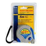 Ruletă cauciucată 5 m cu 3 blocaje, bandă 19 mm, cu clemă