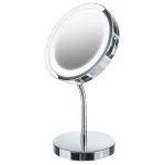 Oglindă de machiaj cu LED Adler AD 2159, mărire 3x, diametru 15 cm