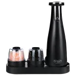Set râșniță electrică sare și piper Adler AD 4449B, 3 recipiente, USB