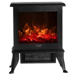 Aerotermă tip șemineu electric Adler 1800W cu efect flacără 3D și termostat