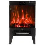 Aerotermă tip șemineu electric Adler 2000W cu efect flacără 3D și telecomandă