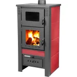 Soba teracotă TAURUS Ceramic roșie 12 kW cu cuptor, evacuare 120 mm