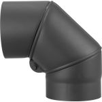 Koleno HS.EX 090/160/2 mm, nastaviteľný uhol, dymovod, dymové kominové koleno na spájanie rúr dymovodu