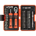 Set șurubelnițe Strend Pro Premium 38 piese, cu clichet, biți Torx/PH și tubulare