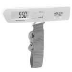 Cântar de bagaj Adler AD 8191, 50 kg, LCD iluminat, alb