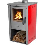 Kachle Thalia Pella S, červené, 5,4 kW