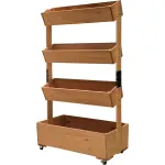 Jardinieră verticală Strend Pro cu 4 niveluri și roți, 85x45x147 cm