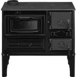 Soba tip plită cu cuptor Strend Pro 304, cărămidă, negru, stânga