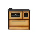Sporac pe lemne OMEGA 701-G cu cuptor cu geam, cappuccino, evacuare stanga