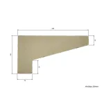 Cărămidă șamotă profilată 19 x 36 cm, grosime 20 mm, Strend Pro