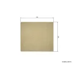 Placă de șamotă 23 x 20 x 2,5 cm (25 mm) pentru sobă/șemineu