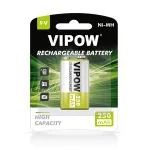 Acumulator reîncărcabil VIPOW 9V Ni-MH 250 mAh, blister 1 buc