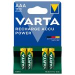 Acumulatori AAA Varta 1000 mAh NiMH, set 4 bucati, 1.2 V