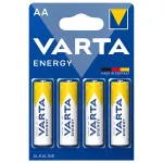 Baterii alcaline Varta Energy AA LR06 1.5V, set 4 bucati, pentru uz zilnic