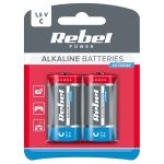Baterii alcaline Rebel Extreme R14 (C) 1.5V, set 2 bucăți