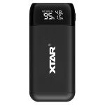 Incarcator profesional Li-Ion XTAR PB2S cu procesor, 2 sloturi si power bank