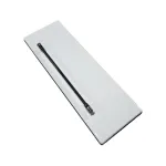 Ușă inferioară albă pentru sobă pe lemne Kuzine, cu mâner