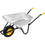 Roabă Strend Pro Premium Fortis Black ES zincată 85L, 250 kg, roată pneumatică