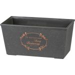 Jardinieră Strend Pro neagră, din plastic rezistent, 31x15x15 cm