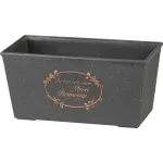 Jardinieră Strend Pro neagră, din plastic rezistent, 31x15x15 cm