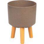 Ghiveci Strend Pro, culoare cafea, 20x20x26 cm, plastic rezistent UV